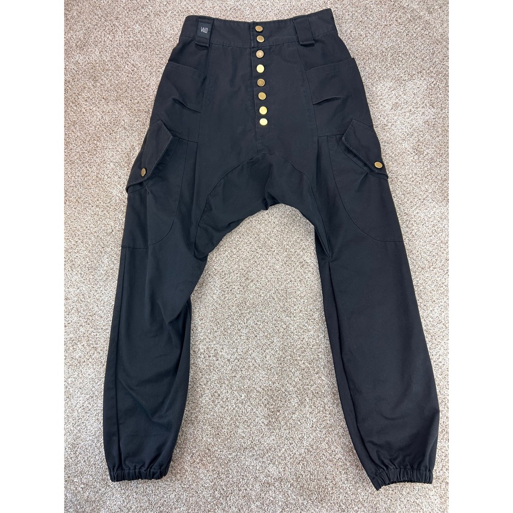 Valo Luonto Blk Cargo Harem Pants Cyber Punk Avant Garde Techwear Goth Ninja ML